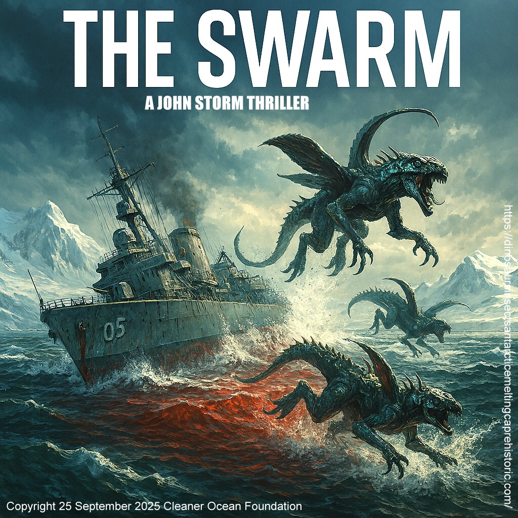 Following on from Sectasaur, John Storm, the rugged ocean adventurer is called on again, by Admiral Percival, British Royal Navy chief, to investigate a swarm of prehistoric Insectaraptors in Antarctica.