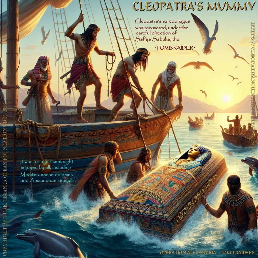 Operation Alexandria - Safiya Sabuka recover the sarcophagus of Cleopatra Philopator VII intact, with the Queen of the Nile's mummy undisturbed